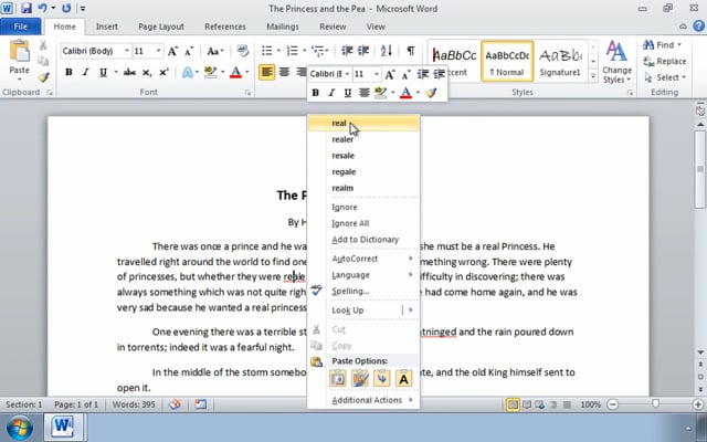 Microsoft Word 2010: Proofing a Word Document | Microsoft Word Videos